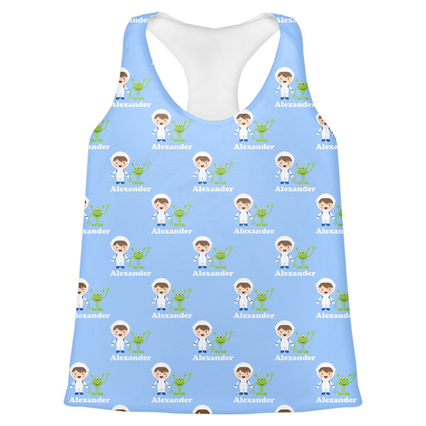 Custom Boy's Astronaut Womens Racerback Tank Top - Small (Personalized)