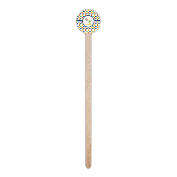 Boy's Astronaut Wooden 6" Stir Stick - Round - Single Stick