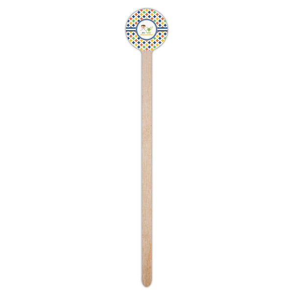 Boy's Astronaut Wooden 7.5" Stir Stick - Round - Single Stick