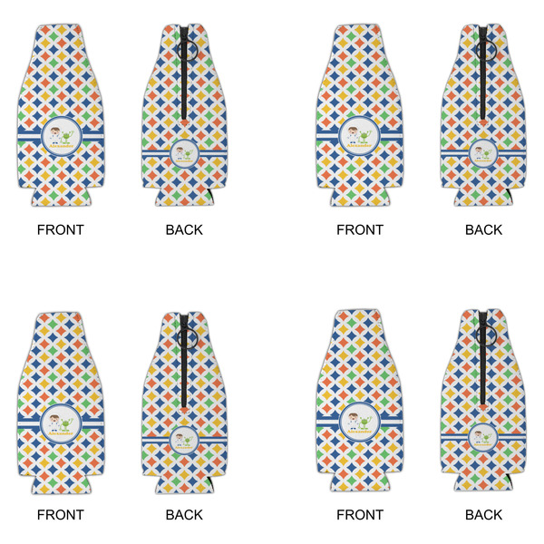 Boy's Astronaut Zipper Bottle Cooler - Set of 4 - APPROVAL