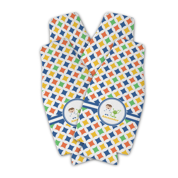 Boy's Astronaut Zipper Bottle Cooler - Set of 4 - PARENT MAIN (flat)