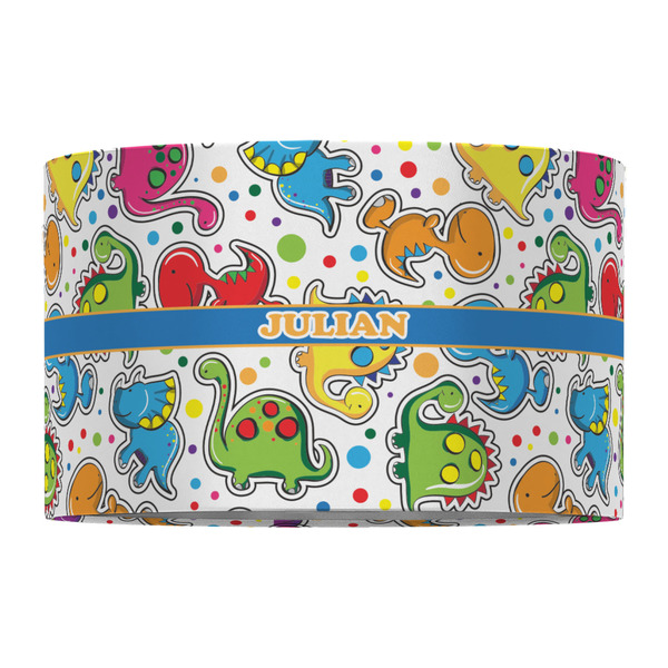 Dinosaur Print 12" Drum Lampshade - FRONT (Fabric)