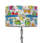 Dinosaur Print 12" Drum Lamp Shade - Fabric (Personalized)