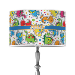 Dinosaur Print 12" Drum Lamp Shade - Poly-film (Personalized)