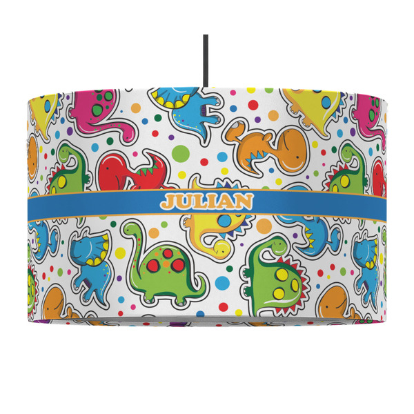 Dinosaur Print 12" Drum Lampshade - PENDANT (Fabric)