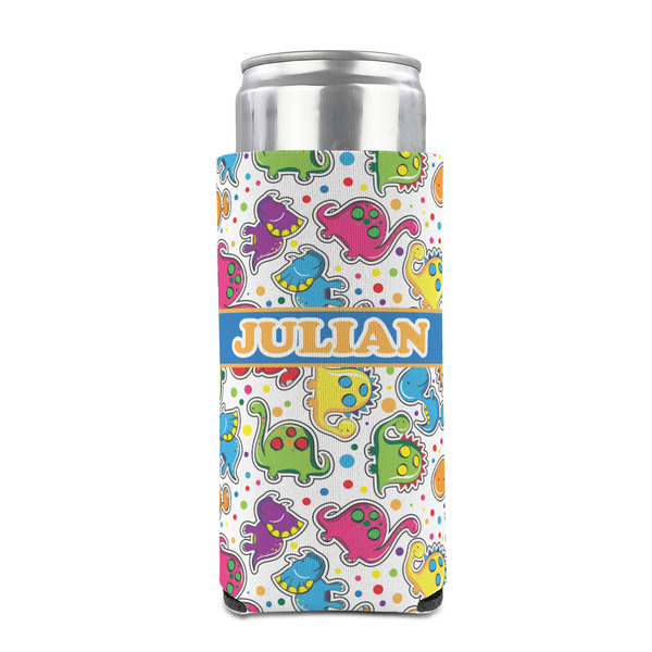 Dinosaur Print 12oz Tall Can Sleeve - FRONT (on can)