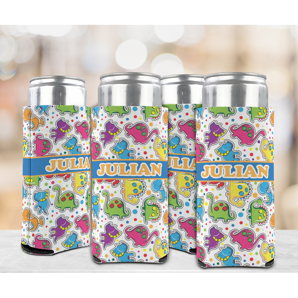 Dinosaur Print 12oz Tall Can Sleeve - Set of 4 - LIFESTYLE