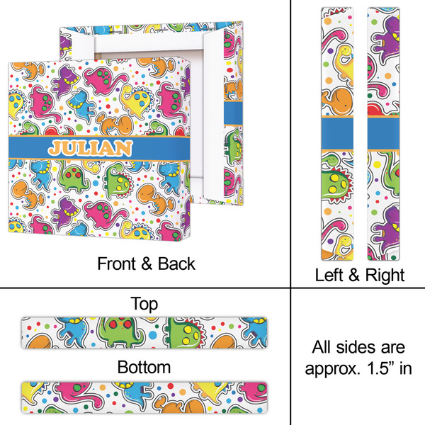 Dinosaur Print 12x12 - Canvas Print - Approval