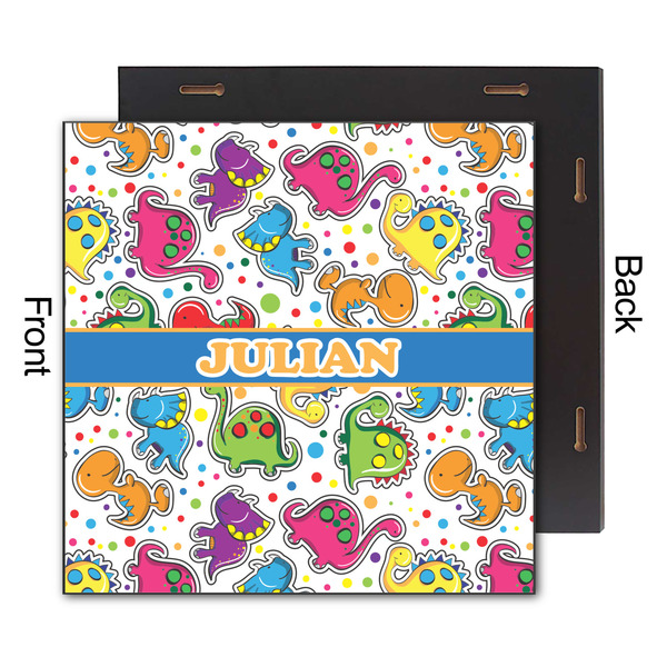 Dinosaur Print 12x12 Wood Print - Front & Back View