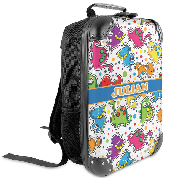 Custom Dinosaur Print Kids Hard Shell Backpack (Personalized)