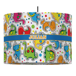 Dinosaur Print Drum Pendant Lamp (Personalized)
