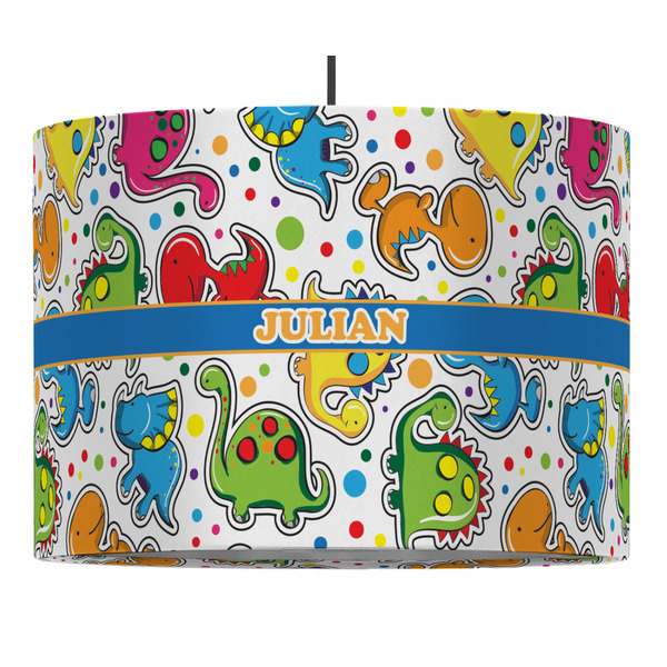 Custom Dinosaur Print Drum Pendant Lamp (Personalized)