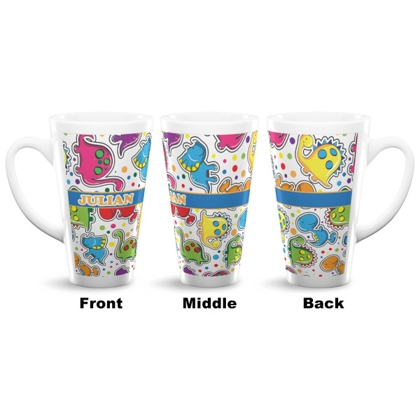 Dinosaur Print 16 Oz Latte Mug - Approval