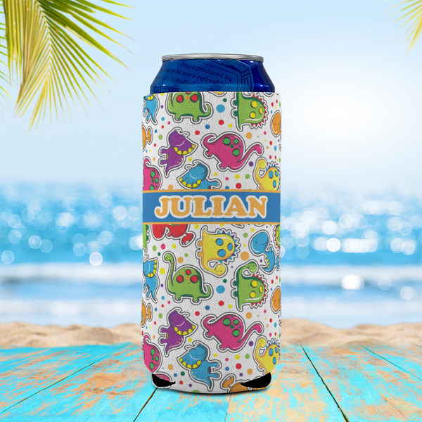 Dinosaur Print 16oz Can Sleeve - LIFESTYLE