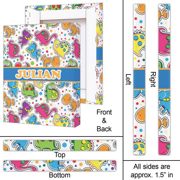 Dinosaur Print 16x20 - Canvas Print - Approval