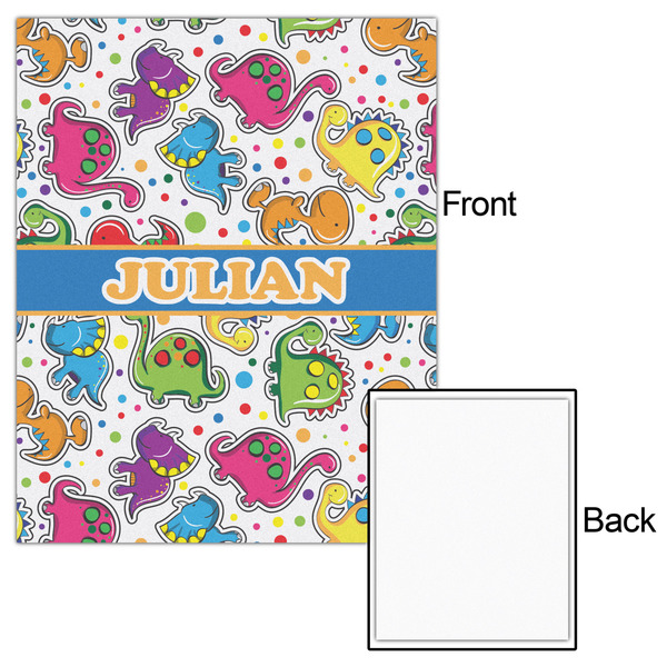 Dinosaur Print 16x20 - Matte Poster - Front & Back