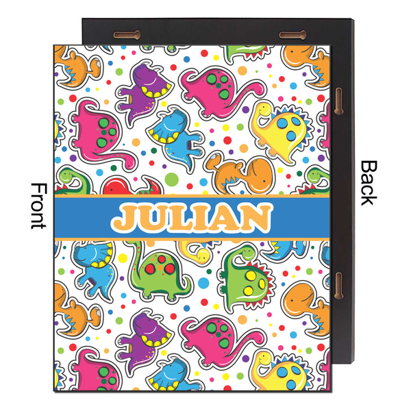 Dinosaur Print 16x20 Wood Print - Front & Back View