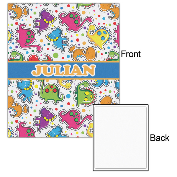 Dinosaur Print 20x24 - Matte Poster - Front & Back