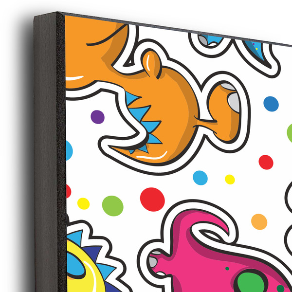 Dinosaur Print 20x24 Wood Print - Closeup