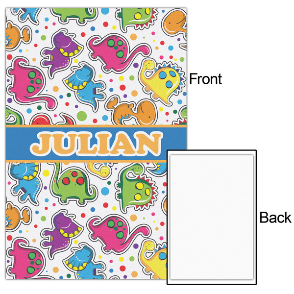 Dinosaur Print 20x30 - Matte Poster - Front & Back