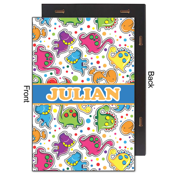 Dinosaur Print 20x30 Wood Print - Front & Back View