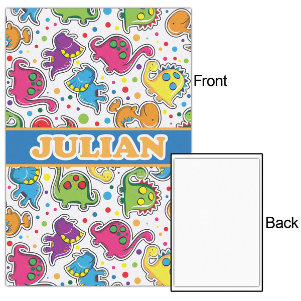 Dinosaur Print 24x36 - Matte Poster - Front & Back