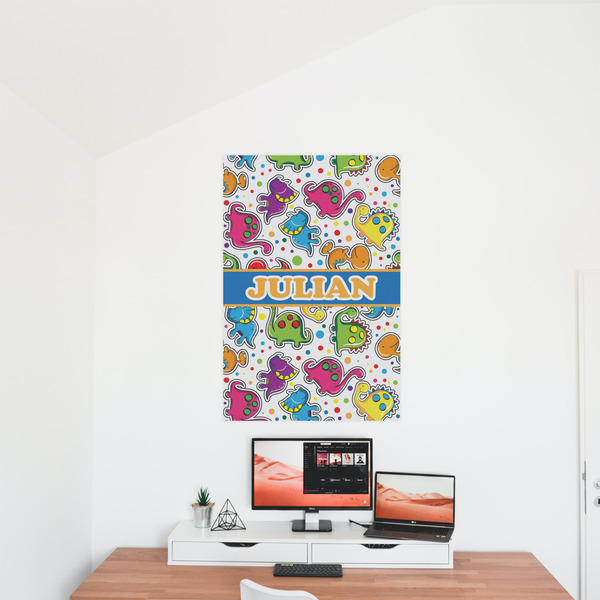 Dinosaur Print 24x36 - Matte Poster - On the Wall