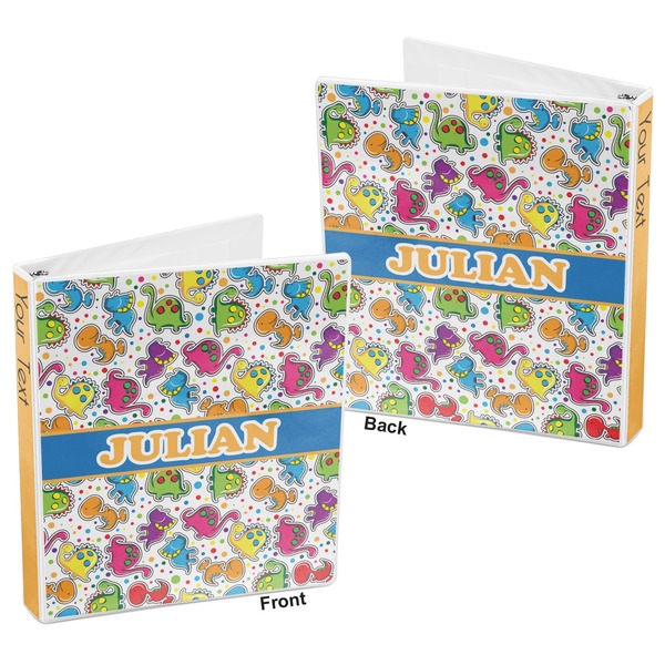 Dinosaur Print 3-Ring Binder Front and Back