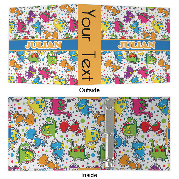 Dinosaur Print 3 Ring Binders - Full Wrap - 2" - APPROVAL
