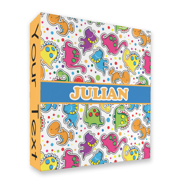 Dinosaur Print 3 Ring Binders - Full Wrap - 2" - FRONT