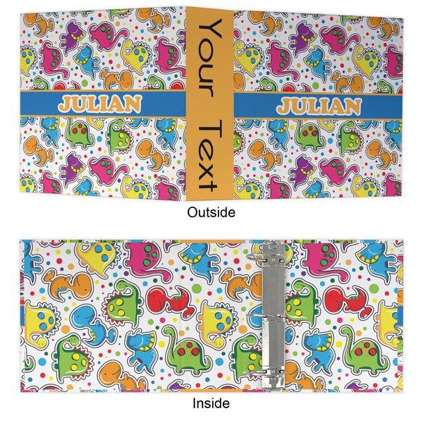 Dinosaur Print 3 Ring Binders - Full Wrap - 3" - APPROVAL