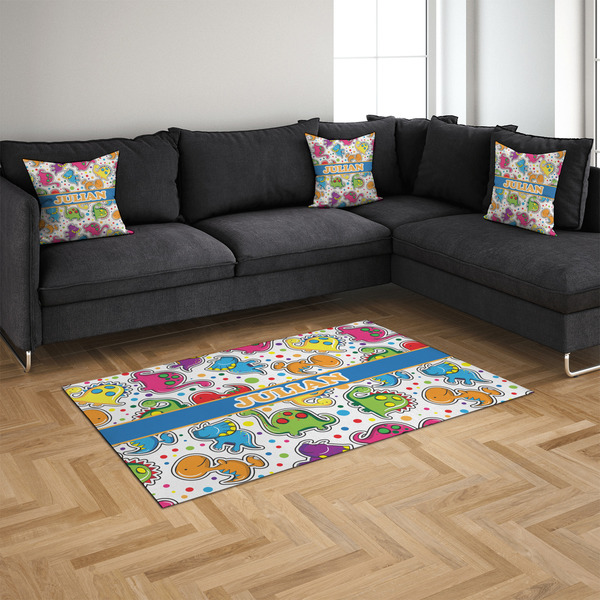 Dinosaur Print 4'x6' Indoor Area Rugs - IN CONTEXT