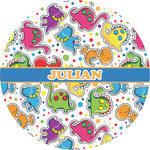 Dinosaur Print Multipurpose Round Labels - 5" (Personalized)