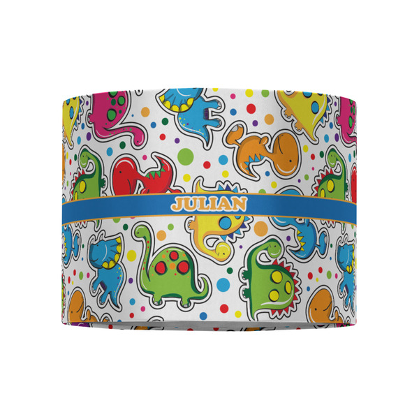 Dinosaur Print 8" Drum Lampshade - FRONT (Fabric)
