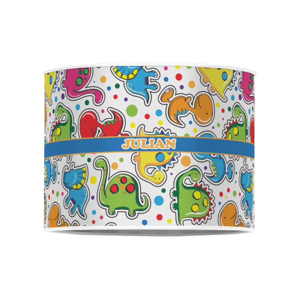 Dinosaur Print 8" Drum Lampshade - FRONT (Poly Film)