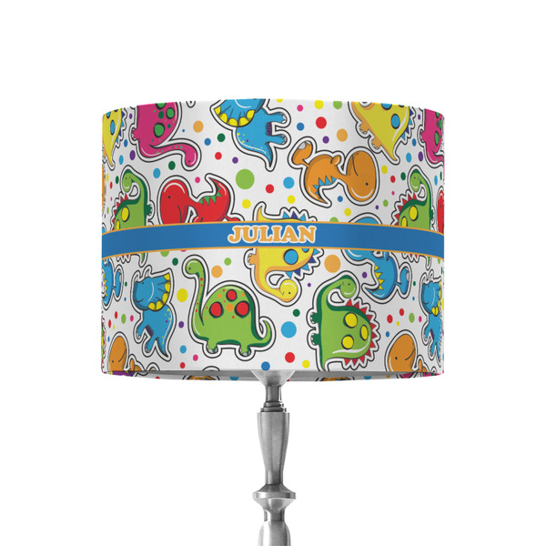 Custom Dinosaur Print 8" Drum Lamp Shade - Fabric (Personalized)