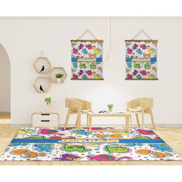 Dinosaur Print 8'x10' Indoor Area Rugs - IN CONTEXT