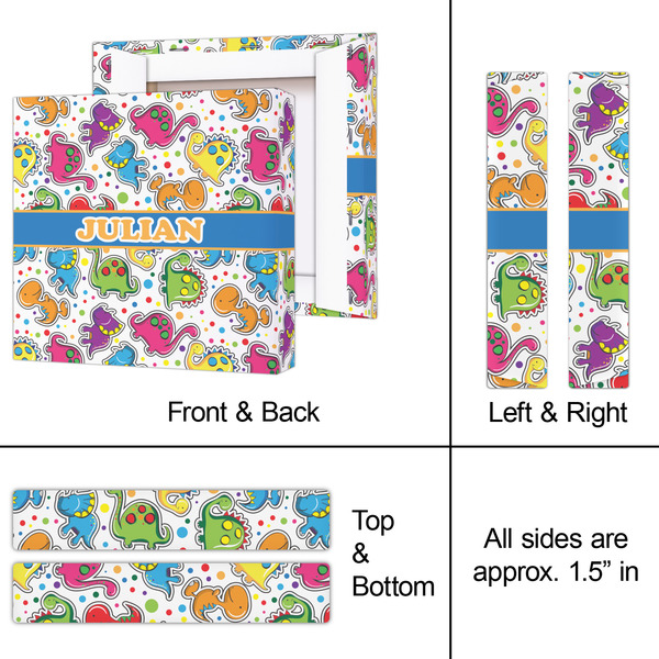 Dinosaur Print 8x8 - Canvas Print - Approval