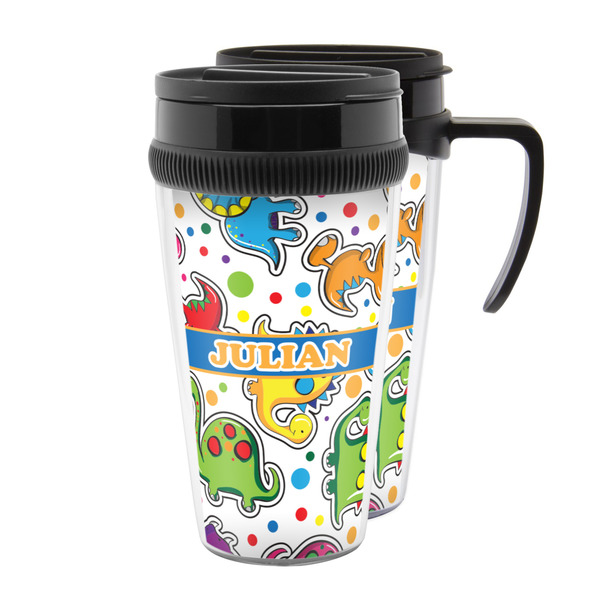 Custom Dinosaur Print Acrylic Travel Mug (Personalized)