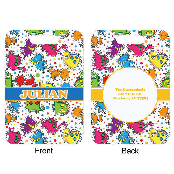 Dinosaur Print Aluminum Luggage Tag (Front + Back)
