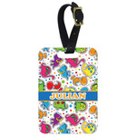 Dinosaur Print Metal Luggage Tag w/ Name or Text
