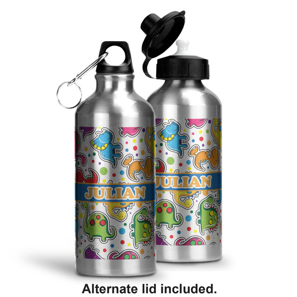 Dinosaur Print Aluminum Water Bottle - Alternate lid options