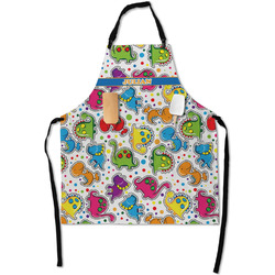 Dinosaur Print Apron With Pockets w/ Name or Text