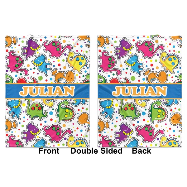 Dinosaur Print Baby Blanket (Double Sided - Printed Front and Back)
