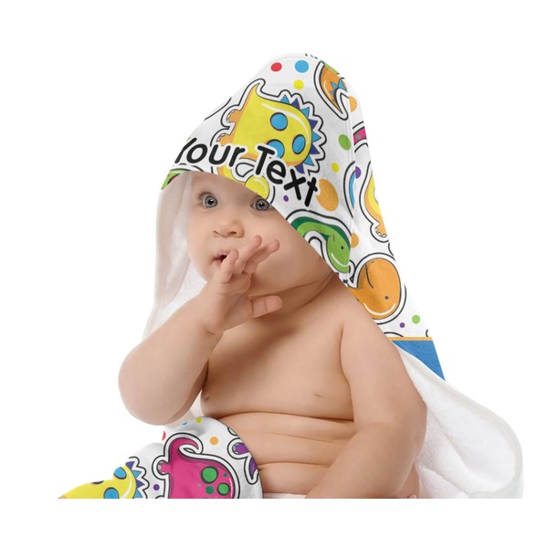 Dinosaur Print Baby Hooded Towel on Child