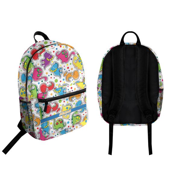 Dinosaur Print Backpack front and back - Apvl