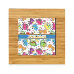 Dinosaur Print Bamboo Trivet with Ceramic Tile Insert (Personalized)