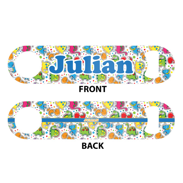 Dinosaur Print Bar Bottle Opener - White - Approval