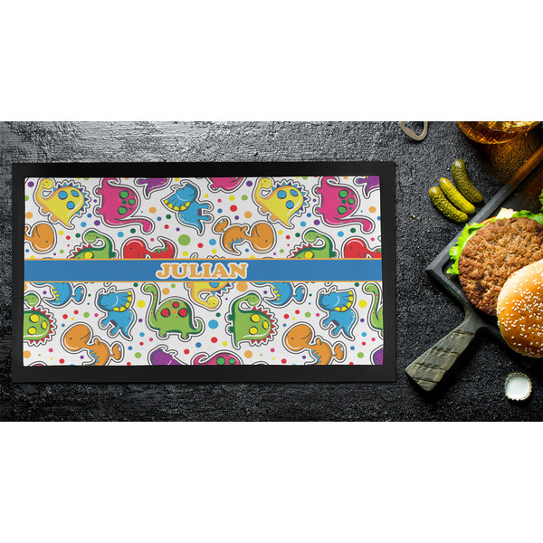 Dinosaur Print Bar Mat - Small - LIFESTYLE