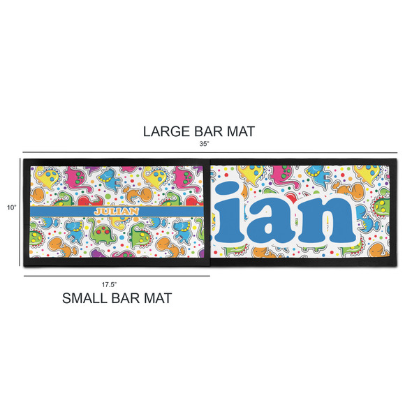 Dinosaur Print Bar Mats - Sizing Chart